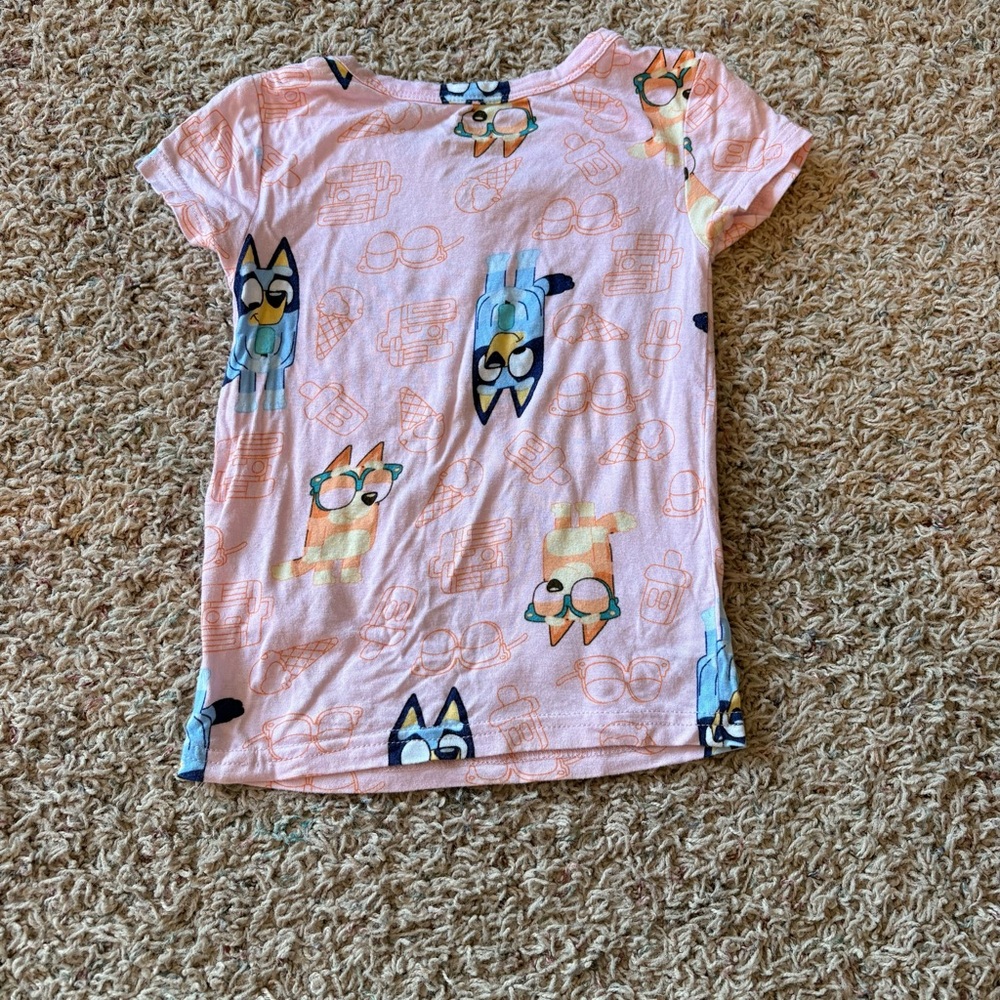 Pink Bluey Kids PJ Set - Kids Size 4 - Picture 4 of 7